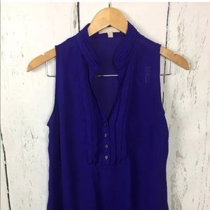 Banana Republic Sleeveless Sheer Purple Top Size 4
